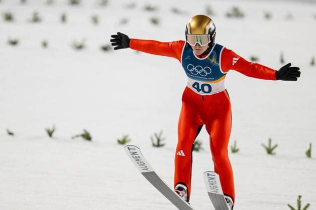 OLYMPICS - Winter Olympic Games, Olympische Spiele, Olympia, OS Milano Cortina 2026 VAL DI FIEMME,ITALY,07.FEB.26 - OLYMPICS, Ski jumping, Skispringen, Ski, nordisch - Winter Olympic Games Milano Cortina 2026, individual, normal hill, women. Image shows Heidi Dyhre Traaserud (NOR).  GEPAxpictures xOliverxLerch