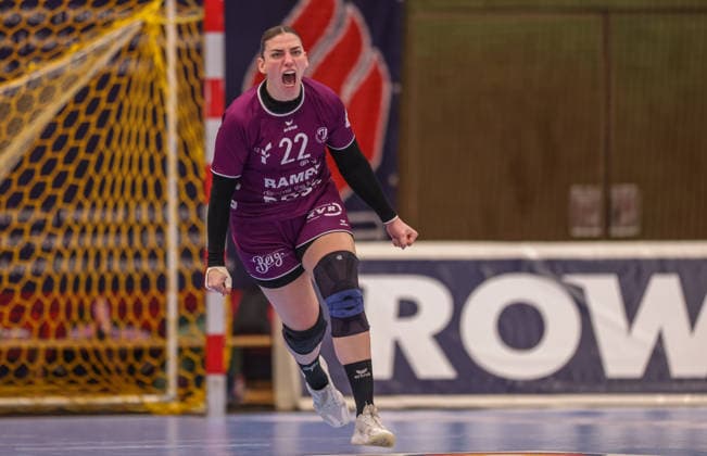 GER, Bensheim, HSG Bensheim Auerbach Flames vs TuS Metzingen, Alsco Handball Bundesliga Frauen, Handball, DHB, Spielzeit 2025 2026, Weststadthalle Bensheim, 16 Spieltag im Bild Gabriela Bitolo TuS Metzingen Handball 22 , Tor, Jubel, Emotionen DFB DFL REGULATIONS PROHIBIT ANY USE OF PHOTOGRAPHS AS IMAGE SEQUENCES AND OR QUASI VIDEO, 07 02 2026 Copyright: HMBxMedia HendrikxHamelau
