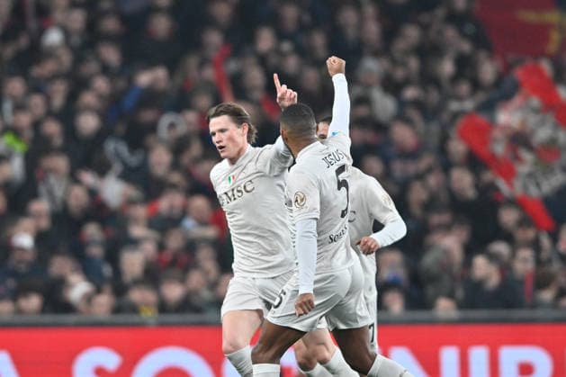 Team SSC Napoli celebrates after scoring a goal during Genoa CFC vs SSC Napoli, Italian soccer Serie A match in Genoa, Italy, February 07 2026  Copyright: xDaniloxVigo IPAxSportx xipa-agency.netx xx IPA_71085029 IPA_Agency_IPA71085029