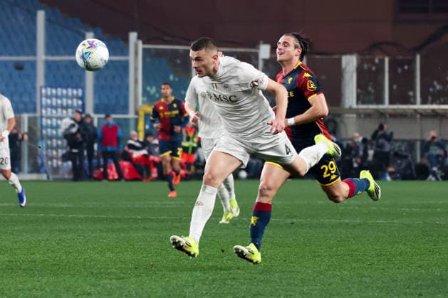 Serie A, Day 24, Stadio Ferraris, Genova, Genoa - Napoli, in the photo: Buongiorno and Colombo  Copyright: xGabrielexSiri IPAxSportx xipa-agency.netx xx IPA_71085428 IPA_Agency_IPA71085428