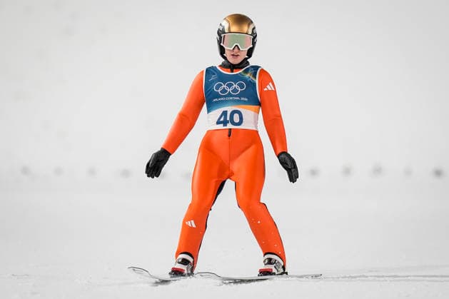 Winter Olympics in Milan Cortina 2026 Val di Fiemme 20260207. Norway s Heidi Dyhre Traaserud during the first round of the women s normal hill individual in the Predazzo Ski jumping, Skispringen, Ski, nordisch Stadium during the Winter Olympics in Milano Cortina 2026. Photo: Terje Pedersen NTB Val di Fiemme Norway EDITORIAL USE ONLY. RESTRICTED USE FOR BETTING COMPANIES Ref:_SPO6uI98jDpI14.jpg *** Winter Olympics in Milan Cortina 2026 Val di Fiemme 20260207 Norway s Heidi Dyhre Traaserud during the first round of the women s normal hill individual in the Predazzo Ski Jumping Stadium during the Winter Olympics in Milan Cortina 2026 Photo Terje Pedersen NTB Val di Fiemme Norway EDITORIAL USE ONLY RESTRICTED USE FOR BETTING COMPANIES  Copyright: xTerjexPedersenx xNTBx