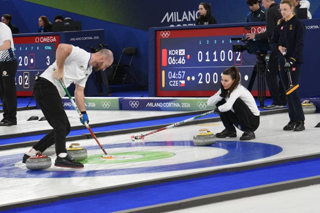 CORTINA, OLYMPICS, MIXED DOUBLES CURLING ITALY-SWEDEN, IN THE PHOTO Amos Mosaner Stefania Constantini  Copyright: xFRANCESCAxVIECELIx xipa-agency.netx xFrancescaxViecelix IPA_71082503 IPA_Agency_IPA71082503
