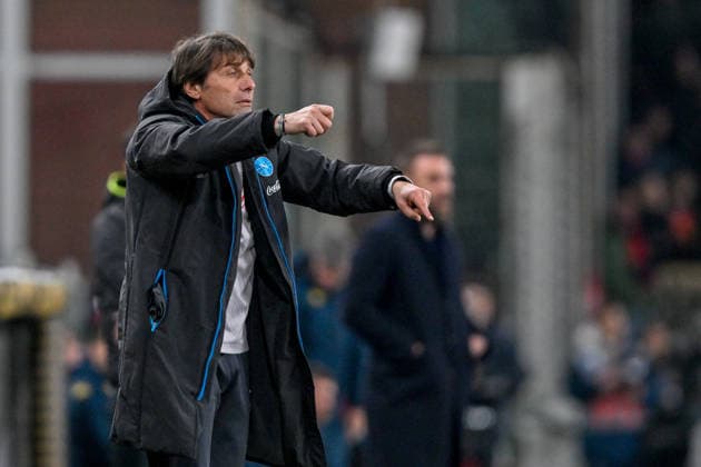 NapoliÕs head coach Antonio Conte during the Serie A soccer match between Genoa and Napoli at the Luigi Ferraris Stadium in Genoa, Italy - Saturday, February 07, 2026. - Soccer .  Copyright: xTanoxPecoraro LaPressex