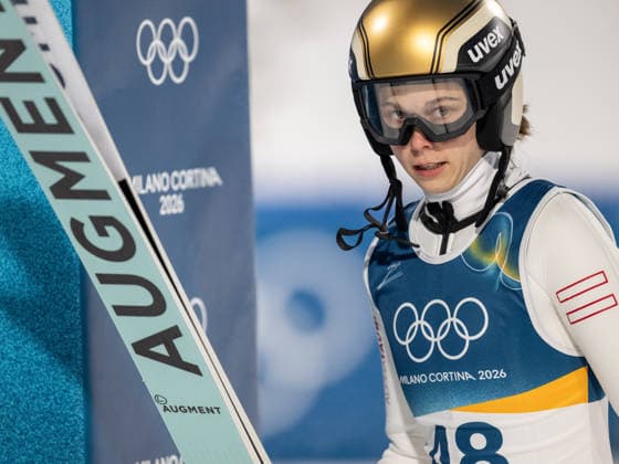 OLYMPICS - Winter Olympic Games, Olympische Spiele, Olympia, OS Milano Cortina 2026 VAL DI FIEMME,ITALY,07.FEB.26 - OLYMPICS, Ski jumping, Skispringen, Ski, nordisch - Winter Olympic Games Milano Cortina 2026, individual, normal hill, women. Image shows Lisa Eder (AUT).  GEPAxpictures xOliverxLerch