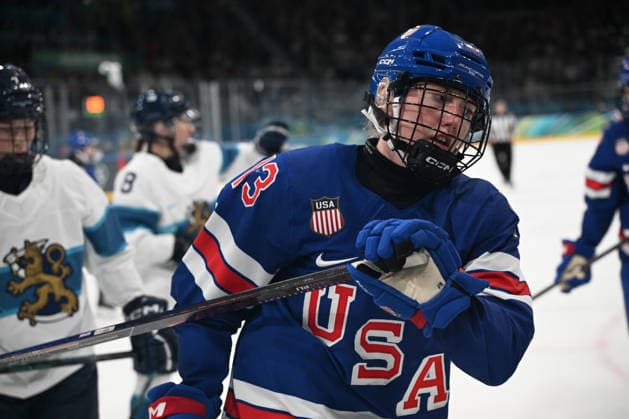 February 7, 2026, Milano, Lombardia, Italy: Zumwinkle Grace (usa) during the Winter Olympic Games, Olympische Spiele, Olympia, OS Milano Cortina 2026, at the Milano Rho Ice hockey, Eishockey Arena, on February 7, 2026 in Milano, Italy Milano Italy - ZUMAm345 20260207_oly_m345_124 Copyright: xFedericoxManonix