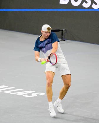 February 7, 2026, Frisco, Texas, USA: GEORGI GEORGIEV during his match against Zachary Svadja during the Dallas Open qualifying session. Zachary Svadja defeated Georgi Georgiev 6:3, and 6:2. Frisco USA - ZUMAm348 20260207_znp_m348_018 Copyright: xLuisxRevillaxMatax