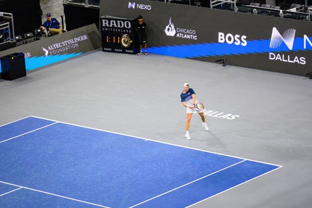 February 7, 2026, Frisco, Texas, USA: GEORGI GEORGIEV during his match against Zachary Svadja during the Dallas Open qualifying session. Zachary Svadja defeated Georgi Georgiev 6:3, and 6:2. Frisco USA - ZUMAm348 20260207_znp_m348_038 Copyright: xLuisxRevillaxMatax