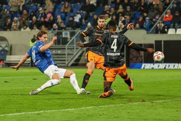 FBL Germany 2 Bundesliga SV Darmstadt 98 1 FC Kaiserslautern Fynn Luca Lakenmacher SV Darmstadt 98 scores the goal to 2 0, Atanas Chernev 1 FC Kaiserslautern , Maxwell Gyamfi 1 FC Kaiserslautern during the 2 Bundesliga 2025 26 match between SV Darmstadt 98 and 1 FC Kaiserslautern at Merckstadion am Böllenfalltor on 7 February 2026 in Darmstadt, Germany DFL DFB REGULATIONS PROHIBIT ANY USE OF PHOTOGRAPHS as IMAGE SEQUENCES and or QUASI VIDEO Copyright: JoaquimxFerreira