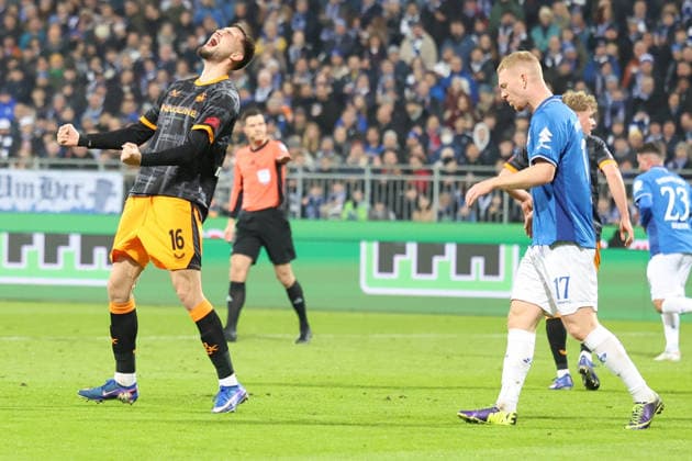 07 02 2026, xrekx, Fußball 2 Bundesliga, SV Darmstadt 98 1 FC Kaiserslautern v l Atanas Chernev 1 FC Kaiserslautern enttaeuscht, enttäuscht, schaut enttaeuscht, traurig, frustriert, niedergeschlagen, disappointed, sad, frustrated DFL DFB REGULATIONS PROHIBIT ANY USE OF PHOTOGRAPHS as IMAGE SEQUENCES and or QUASI VIDEO Darmstadt