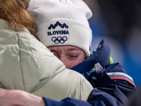 OLYMPICS - Winter Olympic Games, Olympische Spiele, Olympia, OS Milano Cortina 2026 VAL DI FIEMME,ITALY,07.FEB.26 - OLYMPICS, Ski jumping, Skispringen, Ski, nordisch - Winter Olympic Games Milano Cortina 2026, individual, normal hill, women. Image shows the disappointment of Nika Prevc (SLO).  GEPAxpictures xOliverxLerch
