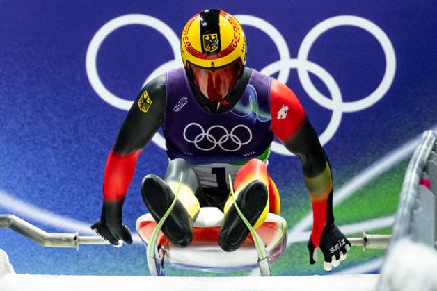 OLYMPICS - Winter Olympic Games, Olympische Spiele, Olympia, OS Milano Cortina 2026 CORTINA D AMPEZZO,ITALY,07.FEB.26 - OLYMPICS, LUGE - Winter Olympic Games Milano Cortina 2026, men, singles, run 1 and 2. Image shows Max Langenhan (GER).  GEPAxpictures xMaticxKlansek