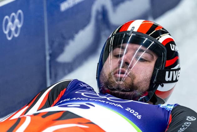 OLYMPICS - Winter Olympic Games, Olympische Spiele, Olympia, OS Milano Cortina 2026 CORTINA D AMPEZZO,ITALY,07.FEB.26 - OLYMPICS, LUGE - Winter Olympic Games Milano Cortina 2026, men, singles, run 1 and 2. Image shows Nico Gleirscher (AUT).  GEPAxpictures xMaticxKlansek