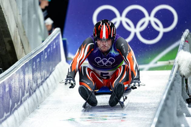 OLYMPICS - Winter Olympic Games, Olympische Spiele, Olympia, OS Milano Cortina 2026 CORTINA D AMPEZZO,ITALY,07.FEB.26 - OLYMPICS, LUGE - Winter Olympic Games Milano Cortina 2026, men, singles, run 1 and 2. Image shows Jonas Mueller (AUT).  GEPAxpictures xMaticxKlansek
