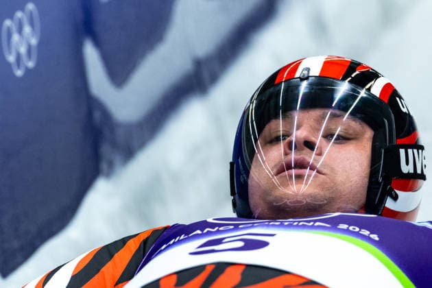 OLYMPICS - Winter Olympic Games, Olympische Spiele, Olympia, OS Milano Cortina 2026 CORTINA D AMPEZZO,ITALY,07.FEB.26 - OLYMPICS, LUGE - Winter Olympic Games Milano Cortina 2026, men, singles, run 1 and 2. Image shows Jonas Mueller (AUT).  GEPAxpictures xMaticxKlansek