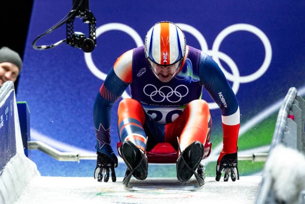 OLYMPICS - Winter Olympic Games, Olympische Spiele, Olympia, OS Milano Cortina 2026 CORTINA D AMPEZZO,ITALY,07.FEB.26 - OLYMPICS, LUGE - Winter Olympic Games Milano Cortina 2026, men, singles, run 1 and 2. Image shows Matthew Grenier (USA).  GEPAxpictures xMaticxKlansek