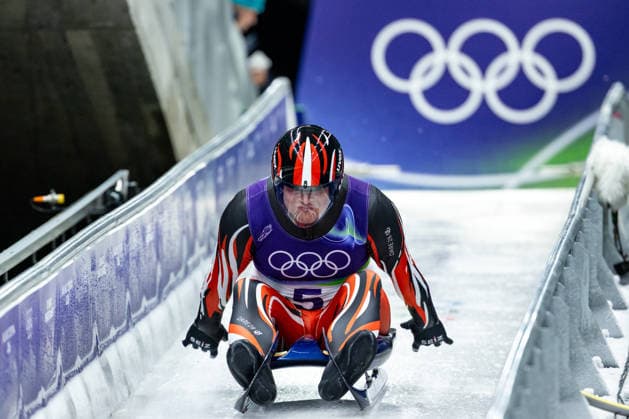 OLYMPICS - Winter Olympic Games, Olympische Spiele, Olympia, OS Milano Cortina 2026 CORTINA D AMPEZZO,ITALY,07.FEB.26 - OLYMPICS, LUGE - Winter Olympic Games Milano Cortina 2026, men, singles, run 1 and 2. Image shows Jonas Mueller (AUT).  GEPAxpictures xMaticxKlansek