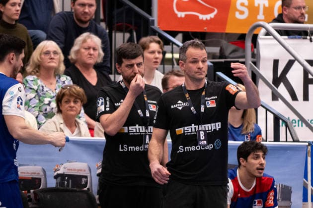 Matthias Flohr, HBW Balingen Weilstetten, Coach , fully involved HBW Balingen Weilstetten vs 1 VFL Potsdam, Handball, 2 Bundesliga, Matchday 18, Season 2025 2026, 07 02 2026 Eibner Pressefoto Andreas Ulmer HBW Balingen Weilstetten vs 1 VFL Potsdam, Handball, 2 Bundesliga, Matchday 18, Season 2025 2026, 07 02 2026 Balingen Copyright: xEibner-Pressefoto AndreasxUlmerx EP_AUR