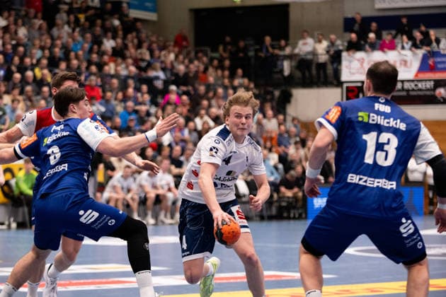 William Reichardt 1 VFL Potsdam, 04 , Center in attack, HBW Balingen Weilstetten vs 1 VFL Potsdam, Handball, 2 Bundesliga, Matchday 18, Season 2025 2026, 07 02 2026 Eibner Pressefoto Andreas Ulmer HBW Balingen Weilstetten vs 1 VFL Potsdam, Handball, 2 Bundesliga, Matchday 18, Season 2025 2026, 07 02 2026 Balingen Copyright: xEibner-Pressefoto AndreasxUlmerx EP_AUR