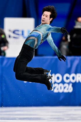 Boyang JIN (CHN), during Team Event - Men Single Skating Short Program, at the Olympic Winter games, Winterspiele,Spiele, Summer games Milano Cortina 2026, at Milano Ice Skating Arena, on February 7, 2026 in Milan, Italy. Noxthirdxpartyxsales  aflo_318841576