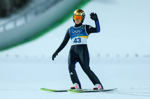 Olympische Winterspiele Milano Cortina 2026 Skispringen Normalschanze Einzel Frauen am 07.02.2026 an der Predazzo Ski jumping, Skispringen, Ski, nordisch Stadium in Predazzo Katharina Schmid ( Deutschland ) *** Olympic Winter Games Milano Cortina 2026 Ski Jumping Normal Hill Individual Women on 07 02 2026 at the Predazzo Ski Jumping Stadium in Predazzo Katharina Schmid Germany xMSx