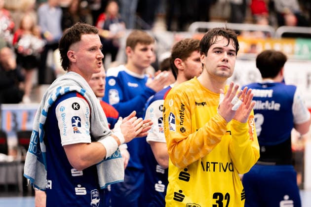 The disappointment is great at HBW Balingen Weilstetten, right Benedek Nagy HBW Balingen Weilstetten, 32 , and left Mex Raguse HBW Balingen Weilstetten, 06 , HBW Balingen Weilstetten vs 1 VFL Potsdam, Handball, 2 Bundesliga, Matchday 18, Season 2025 2026, 07 02 2026 Eibner Pressefoto Andreas Ulmer HBW Balingen Weilstetten vs 1 VFL Potsdam, Handball, 2 Bundesliga, Matchday 18, Season 2025 2026, 07 02 2026 Balingen Copyright: xEibner-Pressefoto AndreasxUlmerx EP_AUR