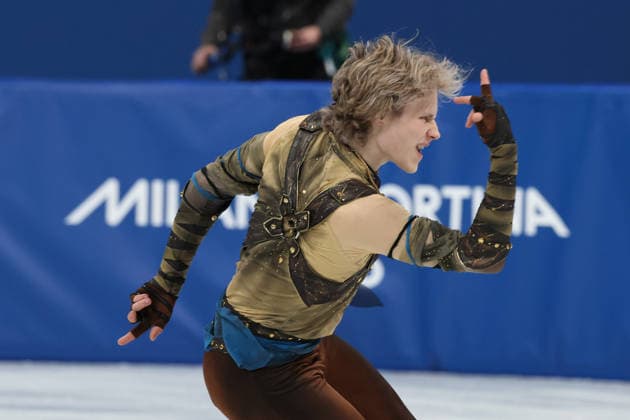February 7, 2026, Milan, Lombardy, Italy: performs his Men s Single Short Program in the Figure skating, Eiskunstlauf Team Event at the Milano Cortina 2026 Winter Olympic Games, Olympische Spiele, Olympia, OS Milan Italy - ZUMAc179 20260207_oly_c179_028 Copyright: xMickaelxChavetx
