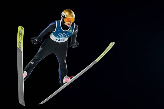 OLYMPICS - Winter Olympic Games, Olympische Spiele, Olympia, OS Milano Cortina 2026 VAL DI FIEMME,ITALY,07.FEB.26 - OLYMPICS, Ski jumping, Skispringen, Ski, nordisch - Winter Olympic Games Milano Cortina 2026, individual, normal hill, women. Image shows Katharina Schmid (GER).  GEPAxpictures xMatthiasxTrinkl