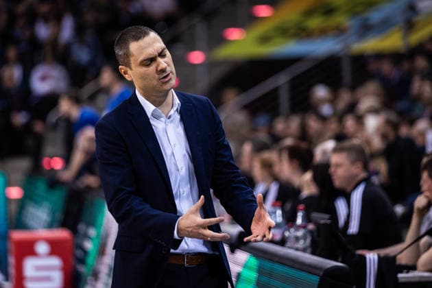 easyCredit Basketball Bundesliga, Telekom Baskets Bonn vs Science City Jena, 07 02 2026 Marko Stankovic Telekom Baskets Bonn Head Coach is not satisfied easyCredit Basketball Bundesliga, Telekom Baskets Bonn vs Science City Jena, 07 02 2026, Telekom Dome Bonn Copyright: xBEAUTIFULxSPORTS Derixx