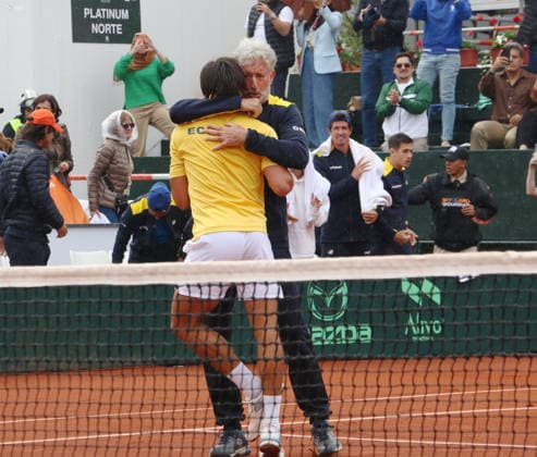 DAVIS CUP ECUADOR VS AUSTRALIA Quito, Saturday, February 7, 2026 Davis Cup, first qualifying round between Ecuador vs Australia, at the Quito Tenis Golf Club Alvaro Guillen ECU vs Rinky Hijikata BRA Photos API Rolando Enriquez Quito Pichincha Ecuador Copyright: xROLANDOxENRIQUEZx