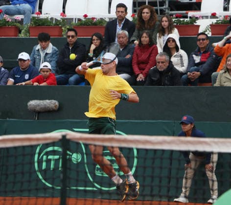 DAVIS CUP ECUADOR VS AUSTRALIA 2 Quito, Saturday, February 7, 2026 Davis Cup, first qualifying round between Ecuador vs Australia, at the Quito Tenis Golf Club AndrÃ s Andrade ECU VS James Duckworth AUS Photos API Rolando Enriquez Quito Pichincha Ecuador Copyright: xROLANDOxENRIQUEZx