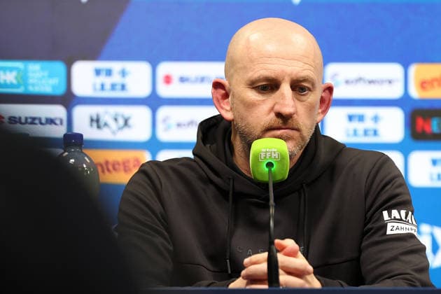 07 02 2026, xrekx, Fußball 2 Bundesliga, SV Darmstadt 98 1 FC Kaiserslautern v l Pressekonferenz Torsten Lieberknecht Trainer 1 FC Kaiserslautern DFL DFB REGULATIONS PROHIBIT ANY USE OF PHOTOGRAPHS as IMAGE SEQUENCES and or QUASI VIDEO Darmstadt