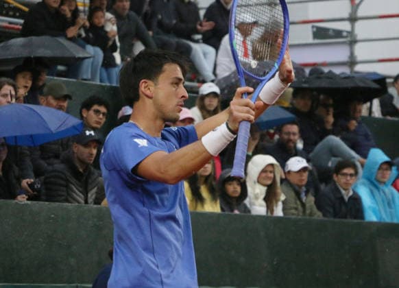 DAVIS CUP ECUADOR VS AUSTRALIA 2 Quito, Saturday, February 7, 2026 Davis Cup, first qualifying round between Ecuador vs Australia, at the Quito Tenis Golf Club AndrÃ s Andrade ECU VS James Duckworth AUS Photos API Rolando Enriquez Quito Pichincha Ecuador Copyright: xROLANDOxENRIQUEZx