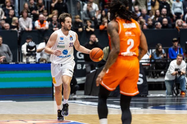GER, easy Credit Basketball Bundesliga, Niners Chemnitz Syntainics MBC 07 02 2026, Messe, Chemnitz, GER, easy Credit Basketball Bundesliga, Niners Chemnitz Syntainics MBC Spencer Reaves Syntainics MBC, 31 Foto Alexander Trienitz Chemnitz Messe Sachsen Germany