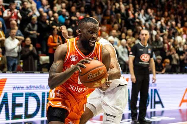 GER, easy Credit Basketball Bundesliga, Niners Chemnitz Syntainics MBC 07 02 2026, Messe, Chemnitz, GER, easy Credit Basketball Bundesliga, Niners Chemnitz Syntainics MBC John Edward Newman III Niners Chemnitz, 9 Foto Alexander Trienitz Chemnitz Messe Sachsen Germany