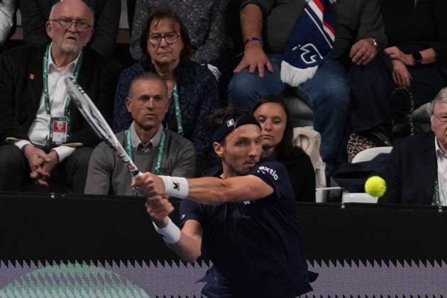 TENNIS - DAVIS CUP 2026 - FRANCE v SLOVAKIA Arthur Rinderknech of French during the Davis Cup 2026, Qualifiers tennis event on 7 February 2026 at Le Chaudron in Le Portel, France - Photo Laurent Lairys Le PortelFrance  Copyright: xLaurentxLairysx
