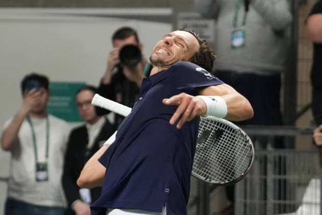 February 7, 2026, Le Portel, Bretagne, France: Arthur Rinderknech of French during the Davis Cup 2026, Qualifiers tennis event on 7 February 2026 at Le Chaudron in Le Portel, France - Photo TENNIS - DAVIS CUP 2026 - FRANCE V SLOVAKIA  - ZUMAl193 20260207_zsp_l193_164 Copyright: xLaurentxLairysx