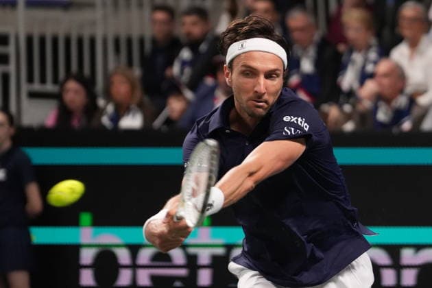 February 7, 2026, Le Portel, Bretagne, France: Arthur Rinderknech of French during the Davis Cup 2026, Qualifiers tennis event on 7 February 2026 at Le Chaudron in Le Portel, France - Photo TENNIS - DAVIS CUP 2026 - FRANCE V SLOVAKIA  - ZUMAl193 20260207_zsp_l193_244 Copyright: xLaurentxLairysx