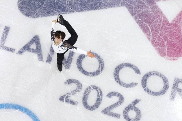 Milan Cortina Olympics: Figure skating, Eiskunstlauf Yuma Kagiyama of Japan performs in the men s short program during the figure skating team event at the Milan Cortina Olympics at Milano Ice Skating Arena in Milan on Feb. 7, 2026.  A14AA0005255212P
