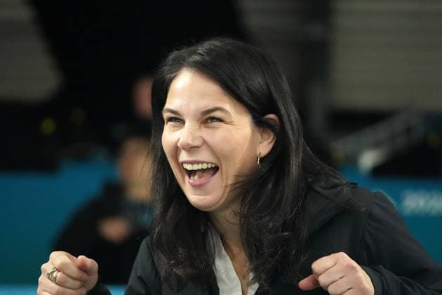 Milano Cortina 2026, ice hockey, women, Germany - Annalena Baerbock on site