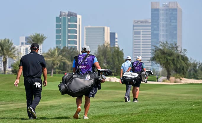 QATAR MASTERS 2026-GOLF TOURNAMENT FINAL ROUND Patrick Reed of the United States walks down the first hole during round four of the Qatar Masters 2026 golf tournament at the Doha Golf Club in Doha, Qatar, on February 8, 2026. DOHA Qatar Copyright: xNOUSHADx