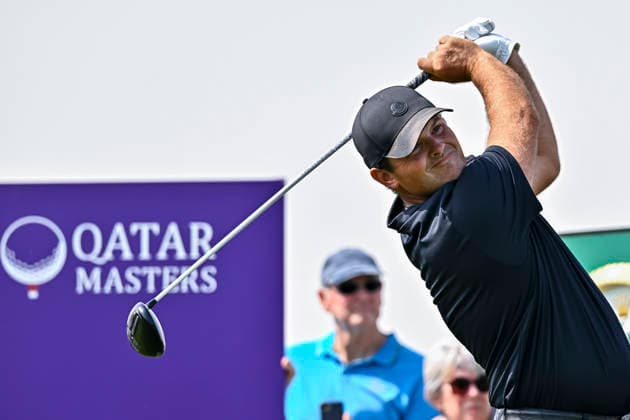 QATAR MASTERS 2026-GOLF TOURNAMENT FINAL ROUND Patrick Reed of the United States tees off on the first hole during round four of the Qatar Masters 2026 golf tournament at the Doha Golf Club in Doha, Qatar, on February 8, 2026. DOHA Qatar Copyright: xNOUSHADx