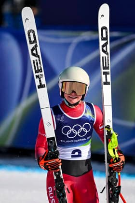 OLYMPICS - Winter Olympic Games, Olympische Spiele, Olympia, OS Milano Cortina 2026 CORTINA D AMPEZZO,ITALY,08.FEB.26 - OLYMPICS, ALPINE SKIING - Winter Olympic Games Milano Cortina 2026, downhill, women. Image shows Ariane Raedler (AUT).  GEPAxpictures xAlexanderxSolc