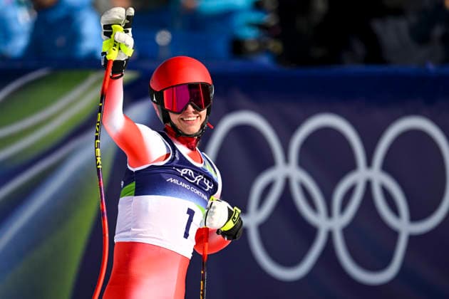 OLYMPICS - Winter Olympic Games, Olympische Spiele, Olympia, OS Milano Cortina 2026 CORTINA D AMPEZZO,ITALY,08.FEB.26 - OLYMPICS, ALPINE SKIING - Winter Olympic Games Milano Cortina 2026, downhill, women. Image shows Malorie Blanc (SUI).  GEPAxpictures xAlexanderxSolc