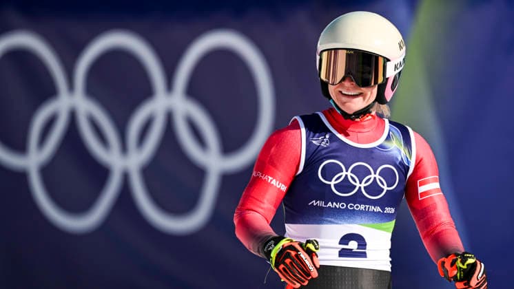 OLYMPICS - Winter Olympic Games, Olympische Spiele, Olympia, OS Milano Cortina 2026 CORTINA D AMPEZZO,ITALY,08.FEB.26 - OLYMPICS, ALPINE SKIING - Winter Olympic Games Milano Cortina 2026, downhill, women. Image shows Ariane Raedler (AUT).  GEPAxpictures xAlexanderxSolc