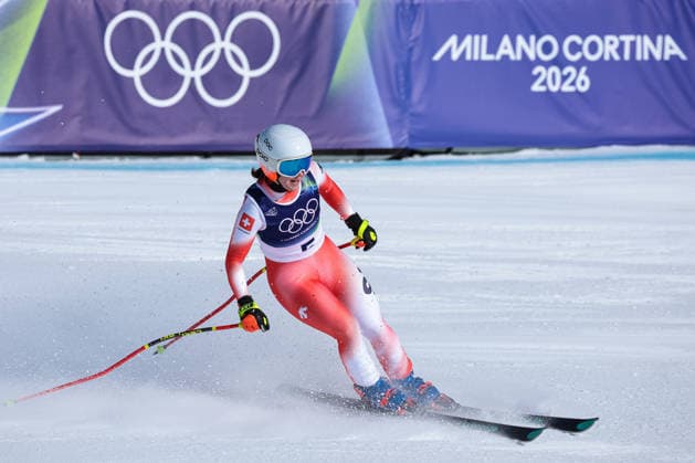 Janine Schmitt (SUI) during the Olympic Winter games, Winterspiele,Spiele, Summer games Milano-Cortina 2026, Alpine Skiing Women s Downhill on February 08, 2026 at Tofane Alpine Skiing Centre in Cortina d Ampezzo, Italy  Copyright: xLucianoxMariaxBisi IPAxSportx xipa-agency.netx xx IPA_71120332 IPA_Agency_IPA71120332