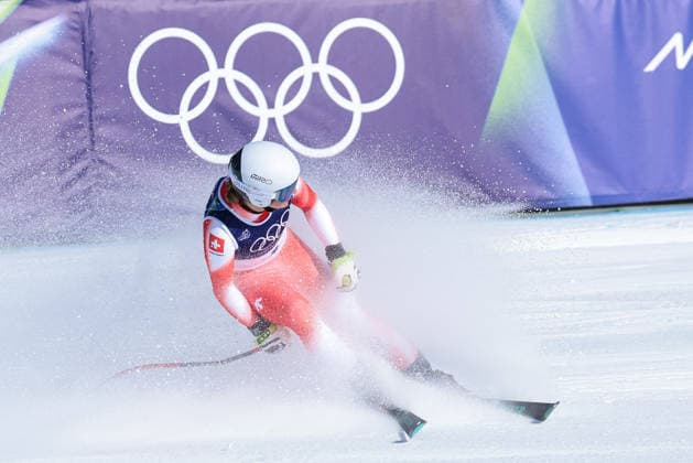 GIOCHI OLIMPICI - Olimpiadi Invernali Milano-Cortina 2026 - Alpine Skiing Women s Downhill Jasmine Flury (SUI) during the Olympic Winter games, Winterspiele,Spiele, Summer games Milano-Cortina 2026, Alpine Skiing Women s Downhill on February 08, 2026 at Tofane Alpine Skiing Centre in Cortina d Ampezzo, Italy Cortina D Ampezzo Italy  Copyright: xIPAxSport ABACAx