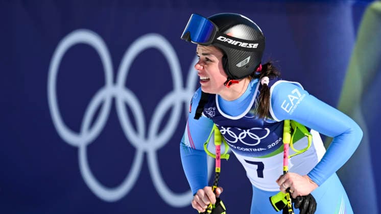 OLYMPICS - Winter Olympic Games, Olympische Spiele, Olympia, OS Milano Cortina 2026 CORTINA D AMPEZZO,ITALY,08.FEB.26 - OLYMPICS, ALPINE SKIING - Winter Olympic Games Milano Cortina 2026, downhill, women. Image shows Nicol Delago (ITA).  GEPAxpictures xAlexanderxSolc