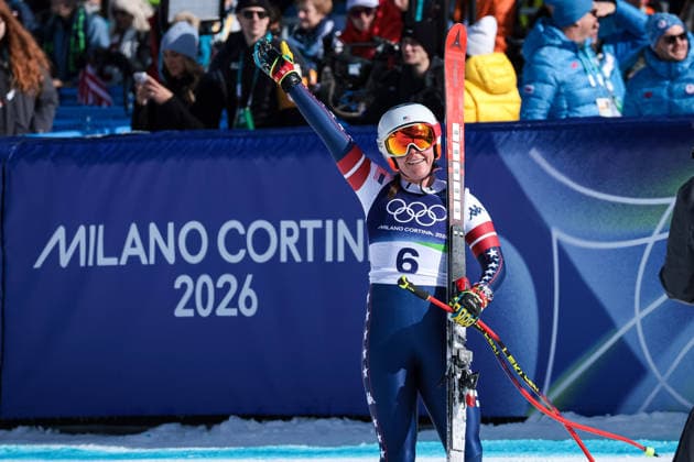 Breezy Johnson (USA) during the Olympic Winter games, Winterspiele,Spiele, Summer games Milano-Cortina 2026, Alpine Skiing Women s Downhill on February 08, 2026 at Tofane Alpine Skiing Centre in Cortina d Ampezzo, Italy  Copyright: xLucianoxMariaxBisi IPAxSportx xipa-agency.netx xx IPA_71120538 IPA_Agency_IPA71120538