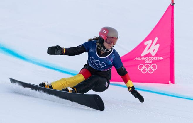 OLYMPICS - Winter Olympic Games, Olympische Spiele, Olympia, OS Milano Cortina 2026 LIVIGNO,ITALY,08.FEB.26 - OLYMPICS, SNOWBOARD - Winter Olympic Games Milano Cortina 2026, Parallel Giant Slalom, Ramona Theresia Hofmeister (GER). qualification, women, men. Image shows  GEPAxpictures xWolfgangxGrebien