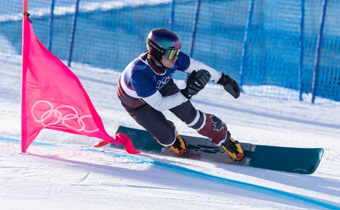 OLYMPICS - Winter Olympic Games, Olympische Spiele, Olympia, OS Milano Cortina 2026 LIVIGNO,ITALY,08.FEB.26 - OLYMPICS, SNOWBOARD - Winter Olympic Games Milano Cortina 2026, Parallel Giant Slalom, Ben Heldman (CAN). qualification, women, men. Image shows  GEPAxpictures xWolfgangxGrebien